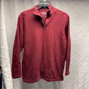 Wrangler Hero Men's Small Red 1/4 Zip Pullover Sweatshirt